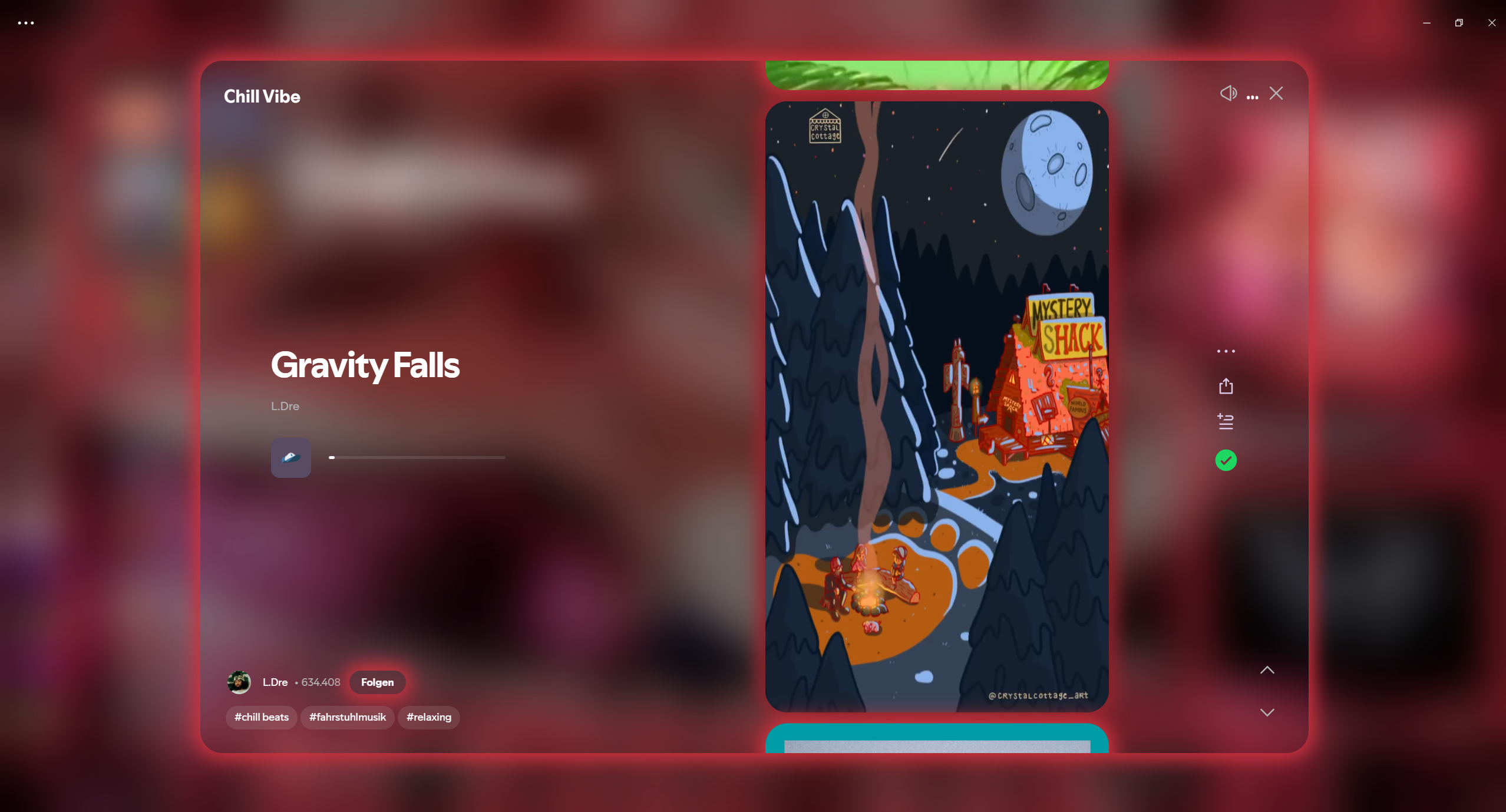 Glowify screenshot - Explore playlist