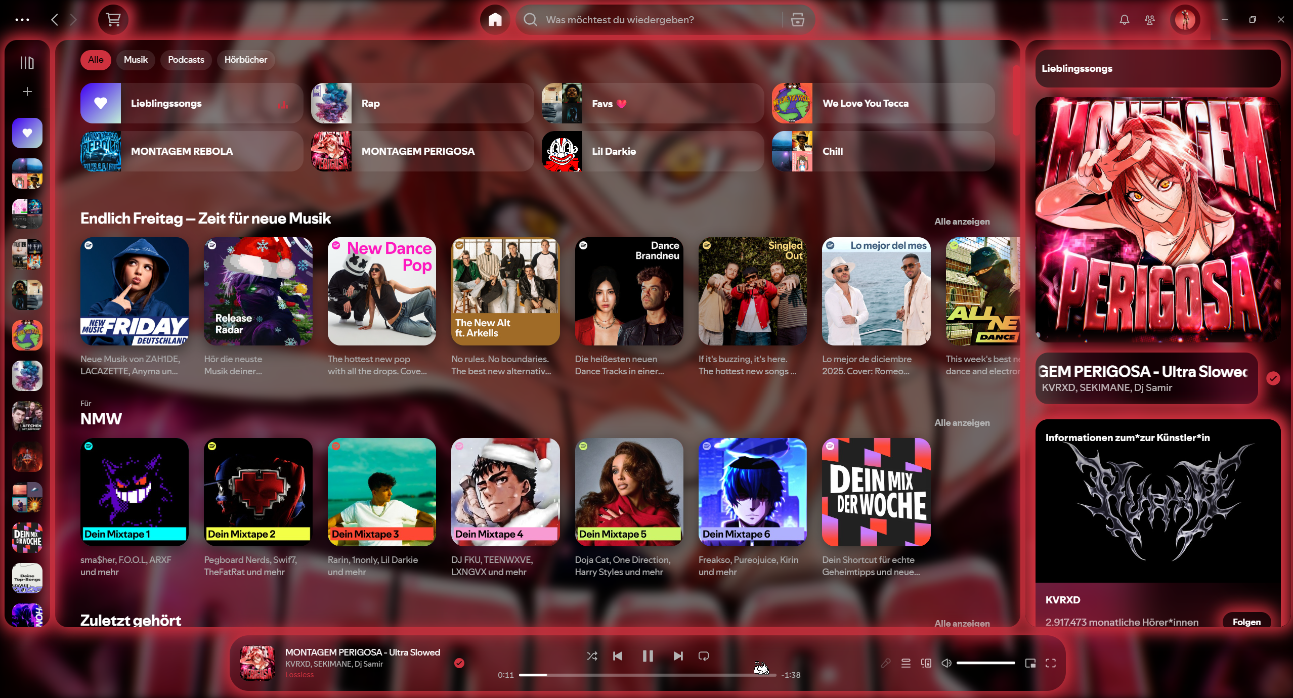 Glowify screenshot - Artist page